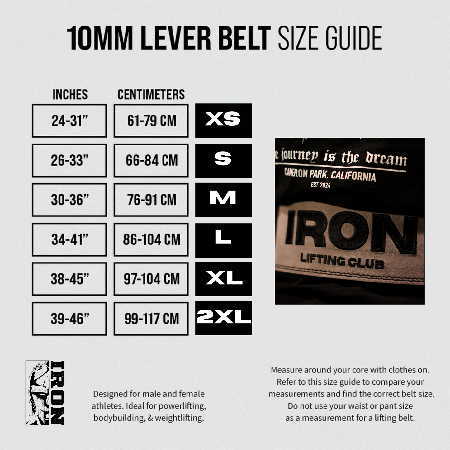 IRON 10MM LEVER BELT